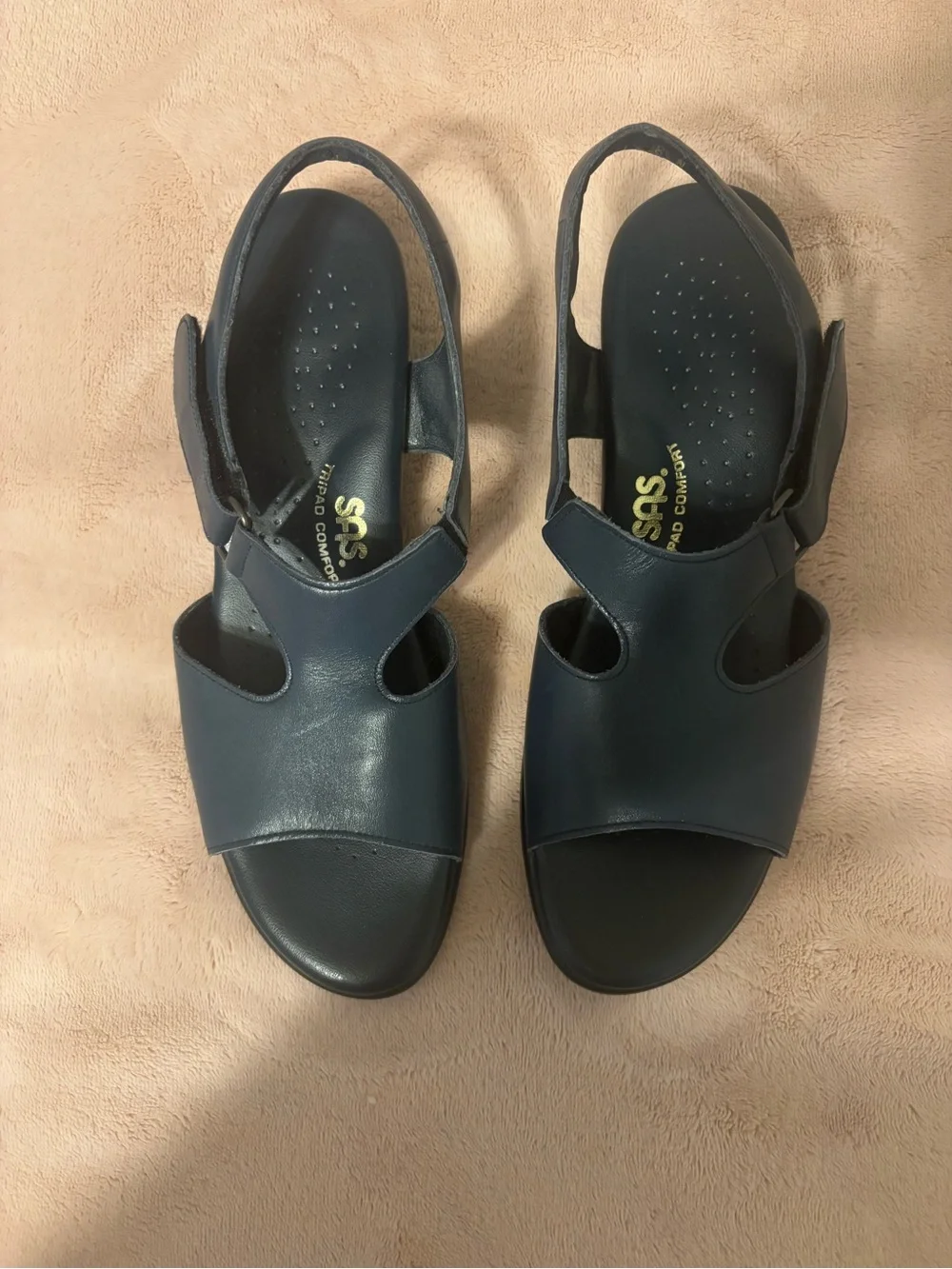 SAS Tripad Comfort Women’s 8 N Navy Leather Slingback Sandals